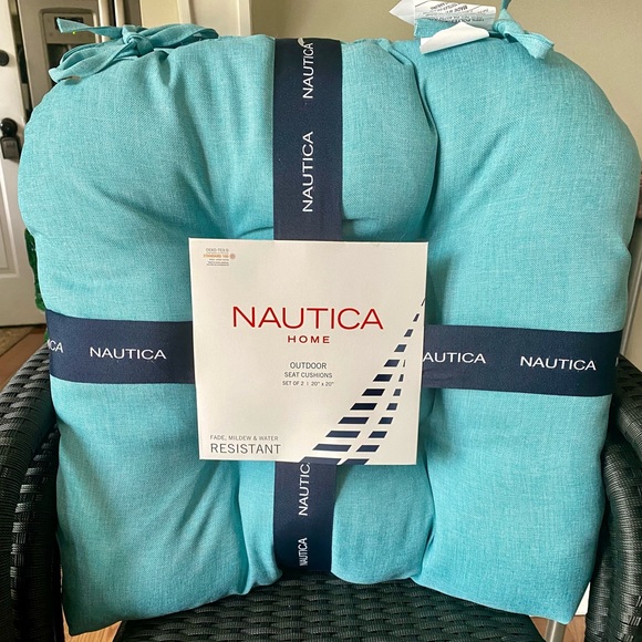 Nautica Accents Nautical Outdoor Patio Seat Cushions 2x20 Poshmark